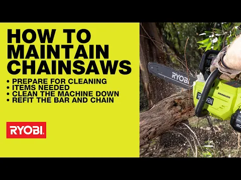 RYOBI: How to -  Basic maintenance for chainsaws and pole pruners