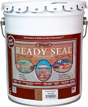 Ready Seal 525 Dark Walnut Stain on Douglas Fir, 5 Gallon